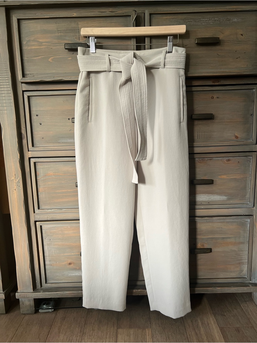 Wilfred Cream Paperbag Belted Trousers